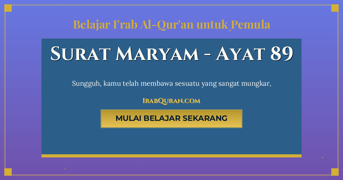 Thumbnail Surat Maryam Ayat 89