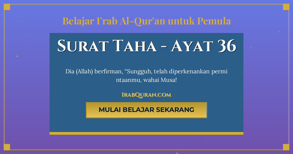 Thumbnail Surat Taha Ayat 36