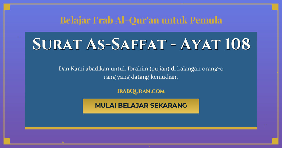 Thumbnail Surat As-Saffat Ayat 108