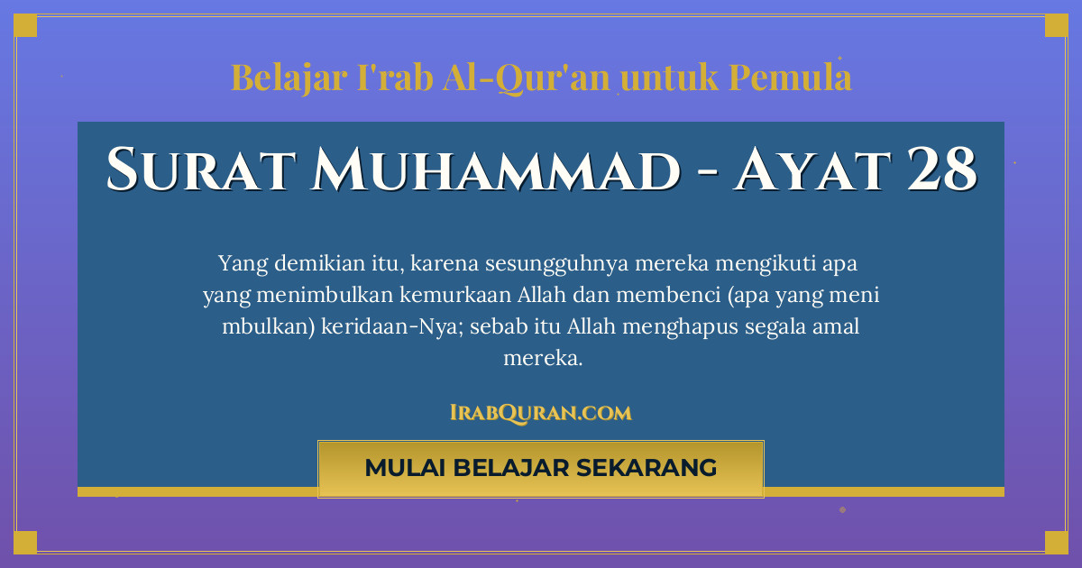 Thumbnail Surat Muhammad Ayat 28